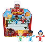 Mighty Express Lot de 3 Figurines pour Enfants - avec Piste et barrière, pour compléter Les Kits de Jeu, à partir de 3 Ans