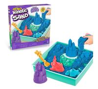 Spin Master – Kit Kinetic Sand Bleu 454 g – bac, moules et pelle – Dès 3 ans