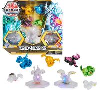 Bakugan Evolutions, Coffret Genesis Collection, 2 figurines articulées lumineuses, 4 exclusifs, 2 Nanogan, 8 cartes et 4 BakuCores, jouets pour garçons à partir de 6 ans