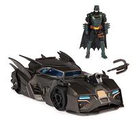 Spin Master - Batman Offroad Batmobile avec catapulte à Crochet et Cellule grillagée à l'arrière, avec Figurine Batman de 10 cm, pour Les Fans de Super-héros à partir de 4 Ans