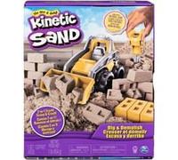 Coffret Kinetic Sand Chantier - KINETIC SAND - Creusez et démolissez avec 454g de sable naturel