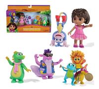 Dora - Coffret Cadeau Amis Fantastiques - Figurines À Collectionner | Figurines Dora Et Ses Amis - 5 Figurines Articulées - Stimule L'imagination - Dessin Animé - Dès 3 Ans