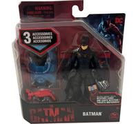 Spin Master DC Batman Mini poupée noire avec accessoires y compris carte mystère figurine mobile à collectionner 10 cm pour enfants