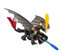Spin Master Dragons - Dragon et Son Dresseur - Harold (Marron) avec Son Epée & Krokmou - 2 Figurines