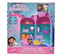 Spin Master DreamWorks Gabby's Dollhouse Maison de poupées avec figurines et accessoires, set de jeu Netflix Motif chat Turquoise et rose