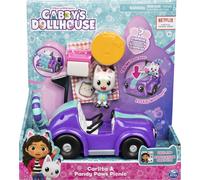 Spin Master Gabby's Dollhouse - Carlita voiture jouet avec figurine Pandy Paws, véhicule jouet