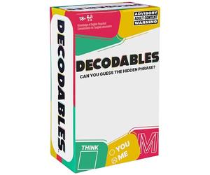 Spin Master Games Decodables - Un Jeu de fête hystérique pour Adulte, Jeu de Cartes à Phrase cachée pour Enterrement de Vie de Jeune Fille, université, Anniversaires, et Plus Encore, pour Les Enfants