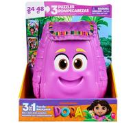 Spin Master Games, Dora, Puzzle panoramique 3 en 1, 24-48 pièces, Puzzle pour Enfants, activité STEM sans écran, Jouets pour garçons et Filles à partir de 4 Ans