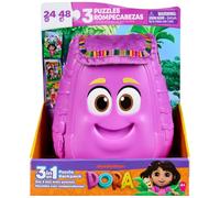 Spin Master Games, Dora, Puzzle panoramique 3 en 1, 24-48 pièces, Puzzle pour Enfants, activité STEM sans écran, Jouets pour garçons et Filles à partir de 4 Ans