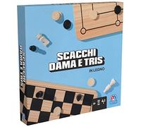 Spin Master Games Editrice Giochi, Échiquier professionnel 3 en 1 en bois - Jeu de société classique - Dames et Tris - Échiquier professionnel - À partir de 6 ans