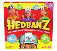Spin Master Games, Hedbanz 3ème édition 2025 avec nouvelles cartes et bandeaux, jeu de cartes de devinettes d'images, questions rapides et amusant rapide, facile à jouer pour la famille et les enfants