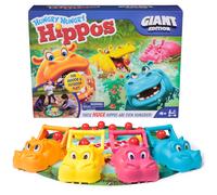 Spin Master Games Hungry Hungry Hippos Giant Edition Jeu familial pour jeu intrieur et extrieur avec planche surdimensionne Activit prscolai