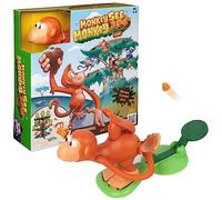 Spin Master Games, Monkey See Monkey Poo, jeu interactif pour enfants, comprend une pâte spongieuse parfumée à la banane, un jouet sensoriel amusant, 2 à 4 joueurs, pour enfants de 4 ans et plus