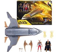 SPIN MASTER- Hawk Cruiser Con Black Adam + Hawkman 10 cm Does Not Apply DC Comics 4in HawkCruiser wFig, 6064871, Multicolour, One Size