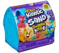 Kinetic Sand Niche pour Chiens - avec 170 g de Sable Magique de Plage, 1 Figurine de Chien et Accessoires pour s'amuser créatif en intérieur, pour Enfants à partir de 3 Ans