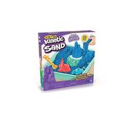Spin Master- Kinetic Sand Sable modelable violet, bleu ou vert Mod sdos 26,9x28,3x6,35cm - Modèles assortis (6067800) SABLE KINETIQUE