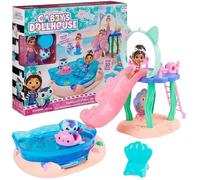 Gabby's Dollhouse Gabby et la Maison Magique - Gabby Dollhouse - Piscine - 2 Figurines Et Accessoires - Queues de Sirène Qui Changent de Couleur - Dessin Animé Jouet Maison De Poupée - Jouet Enfant 3 Ans Et +