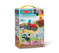 SPIN MASTER Melissa & Doug Blockables La Ferme 56 pièces Snap & Play Mix & Match Bois Vert multicolore