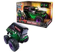 Spin Master "Monster Jam, Smash & Bash Grave Digger officiel, Véhicule radiocommandé intérieur/extérieur, monster truck réparable à l''échelle 1:15, jouets pour garçons et filles à partir de 4 ans, Vo