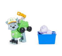 Paw Patrol 6065254, Big Truck Pups, Rocky Action-Figur mit Rettungsdrohne zum Anheften, Kabine ALS Hauptquartier und tierischem Freund, Kinderspielzeug