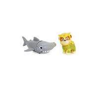 Spin Master, Paw Patrol Aqua Pups Set avec figurine Rubble et poisson marteau