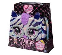 PURSE PETS MÉTALLIQUE MAGIC - ZÈBRE - COMPAGNON INTERACTIF FORMAT SAC À MAIN - Animal Interactif Style Métallique Qui Cligne Des Yeux - Sons Et Modes De Jeu - Jouet Enfant 5 Ans Et +