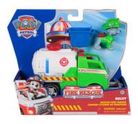 Spin Master "VÉHICULE + FIGURINE FIRE RESCUE ROCKY La Pat'' Patrouille, Jeu véhicule"