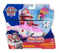 Paw Patrol - Pat Patrouille - Véhicule Figurine Stella Fire Rescue Mission Pompiers - Voiture Figurine À Collectionner - Panier Chaton - Pat Patrouille Jouet - Voiture Enfant - Jouet Enfant 3 Ans Et +