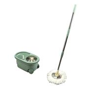 Spin Mop et Seau avec Système Double Compartiments - Vadrouille Rotative 360°, Poignée Télescopique en Acier Inoxydable, Têtes Microfibre Lavables - Kit de Nettoyage pour Sols Durs