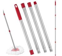 Spin Poignée de rechange Mop, 4 sections compatibles avec Vileda Spin Mop Recharges rotatives et balais Stick pour le nettoyage des sols, de 30" à 57"