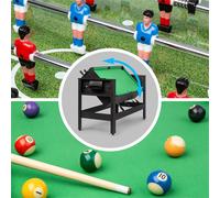 Spin table de jeux 2-en-1 billard Kicker, rotative à 180°, pièce de jeu, noire