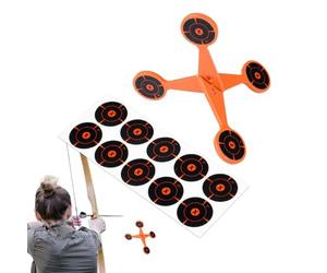 Spin Target - Avec 10 feuilles de papier réactif - Jouet de tir oscillant à réinitialisation automatique - Pour derrière la cour, la pelouse, le jardin, le parc, les jeux en plein air, le camping