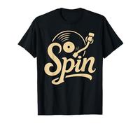 Spin Tourne-Disque Vinyle rétro années 70 pour Amateurs de Musique T-Shirt