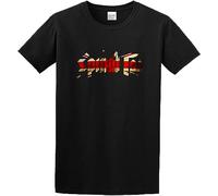 Spinal Tap Band UK Flag Logo Men Cotton Blend Shirt T-Shirts à Manches Courtes(Medium)