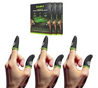 SpinBot Thumb & Finger Sleeve for Mobile Game (6 pieces), Pubg,Cod,Freefire -with Metal Carry Box-Pack of 3 Pair- Black