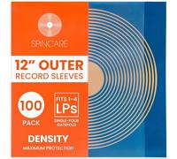 100x Pochettes pour Disque Vinyles 33 Tours 12" LP - Density Transparente Plastique Protection Pochette pour 33t - 400 À Effet Givré Haut De Gamme 100 Microns / 4 Mil - 323mm x 327mm