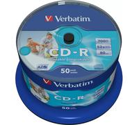 Verbatim CD-R AZO Wide Inkjet Printable no ID 700 Mo 52x 50 pièce(s)
