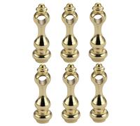 Spindles métalliques pour escalier, rail de galerie de 6 pcs, rail d'étagère en alliage zinc, broches en métal robustes pour escalier, rails galerie dorée pour les étagères meubles clôture d