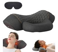 Spinea Cervicalm Masseur Cervical 3 en 1 Avec Chauffante, Vibrante Et de Traction - Intensité Réglable, Soulage les Douleurs Profondes, Pour la Maison et le Bureau (Noir)