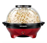 Spinel Machine a Pop Corn - Appareils à Pop Corn 5,5 L Pour la Maison, Popcorn Machine Sucre & Huile avec Revêtement Antiadhésif et Surface de Chauffe Amovible, 2 En 1 Couvercle Servant De Bol