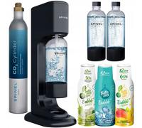 Spinel Soda Appareil à gazéifier l'eau BubbleON Set avec bouteilles de sirop Cartouche de CO2