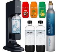Spinel Soda Appareil à gazéifier l'eau BubbleON + sirops Spinel Soda, 4 pièces