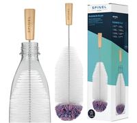 Spinel Soda - Brosse à bouteille Sodastream compatible, pour nettoyage verre et plastique, taille longue universelle, sans rayures (Blanc)