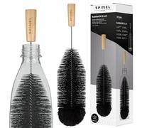Spinel Soda - Brosse à bouteille Sodastream compatible, taille longue universelle, nettoyage sans rayures (Noir)