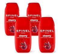 Spinel Soda, sirop avec vitamines, sans sucre ajouté, 4 x 65 ml, pour jusqu’à 40 L de boisson prête à consommer, lot de 4 sirops (Cerise)