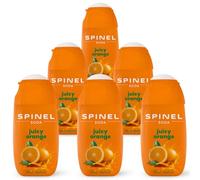 Spinel Soda, sirop avec vitamines, sans sucre ajouté, 6 x 65 ml, pour jusqu’à 60 L de boisson prête à consommer, lot de 6 sirops (Orange)