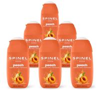 Spinel Soda, sirop avec vitamines, sans sucre ajouté, 6 x 65 ml, pour jusqu’à 60 L de boisson prête à consommer, lot de 6 sirops (Pêche)