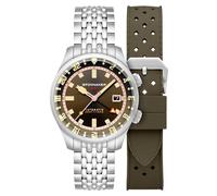 Spinnaker Bradner GMT SP-5121 Montre automatique pour homme avec bracelet en acier inoxydable massif 42 mm, Abbott Brown, Bradner Gmt automatique