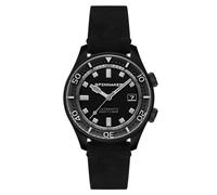Spinnaker Bradner Men's Automatic Watch with 3 Hands and Black Leather Strap, 42mm, Black Midnight, SP-5062-06