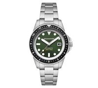 Spinnaker Croft Pioneer SP-5136 Montre automatique pour homme avec bracelet en acier inoxydable massif 42 mm, Vert jade, Croft Pioneer Automatique